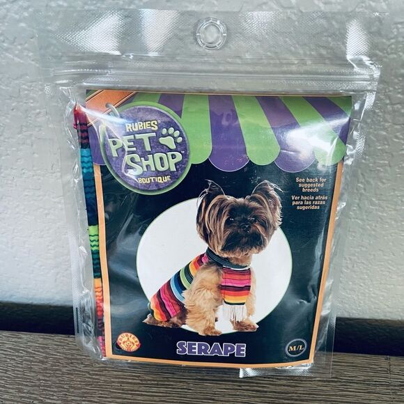 Halloween Dog Serape Mexican Costume M/L - Picture 2 of 3